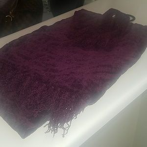 Purple scarf and gloves